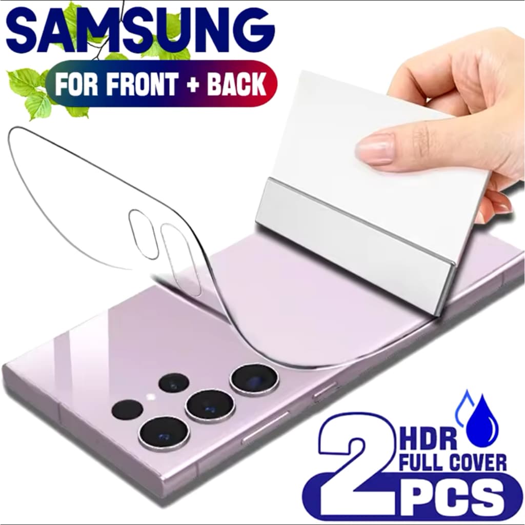 kit frente e traseira pelicula hydrogel transparente ou fosco p/ samsung s26 ULTRA/s23/s24/ultra/A55/A35/S25/S25 ULTRA/