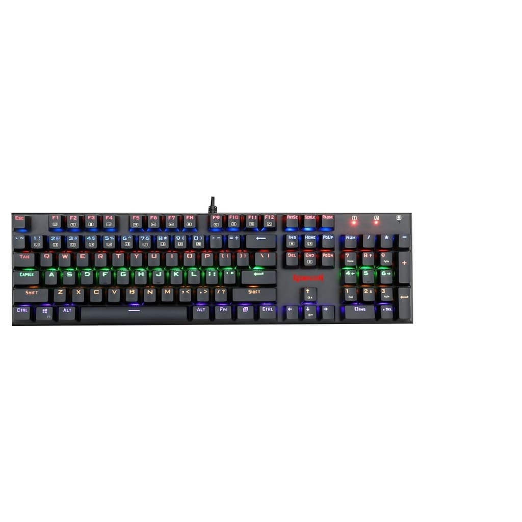 Teclado Mecânico Gamer Redragon Valheim Preto Iluminação Rainbow  (recondicionado