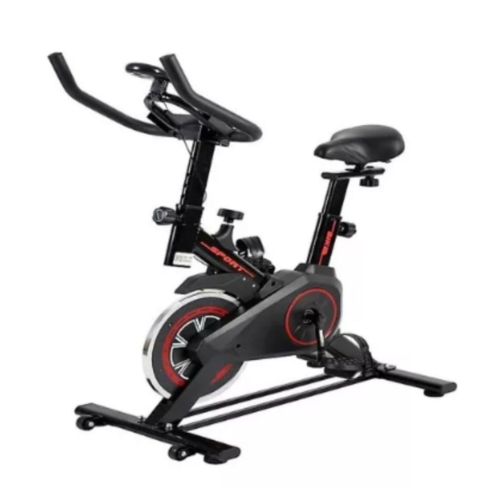 Bicicleta Ergométrica Para Spinning Preto E Vermelho