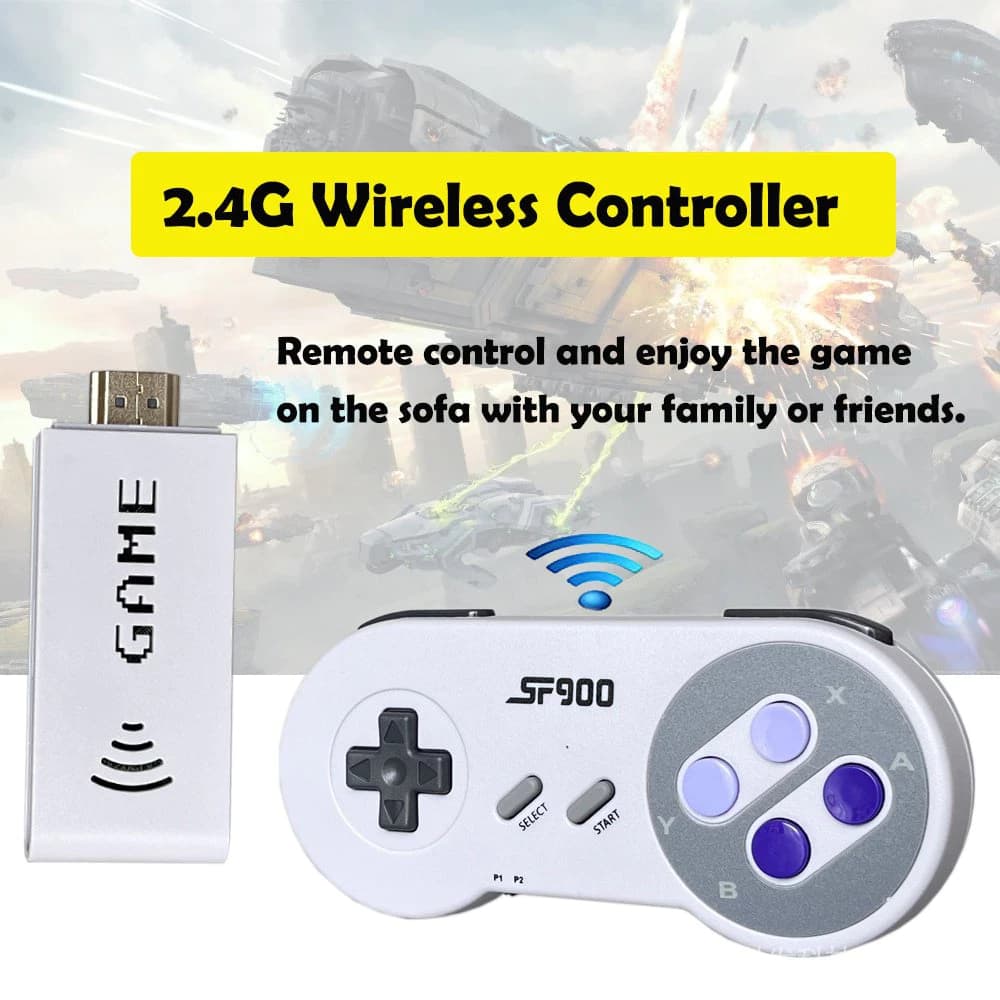 Video Game Retrô SF900 Super Nintendo 2400 jogos + 2 controles s/ fio