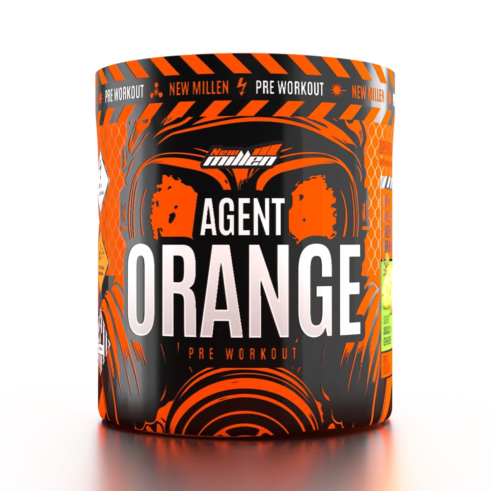 New Millen Agent Orange Pre Workout Pote 250g (Pré Treino com Creatina e Cafeína)
