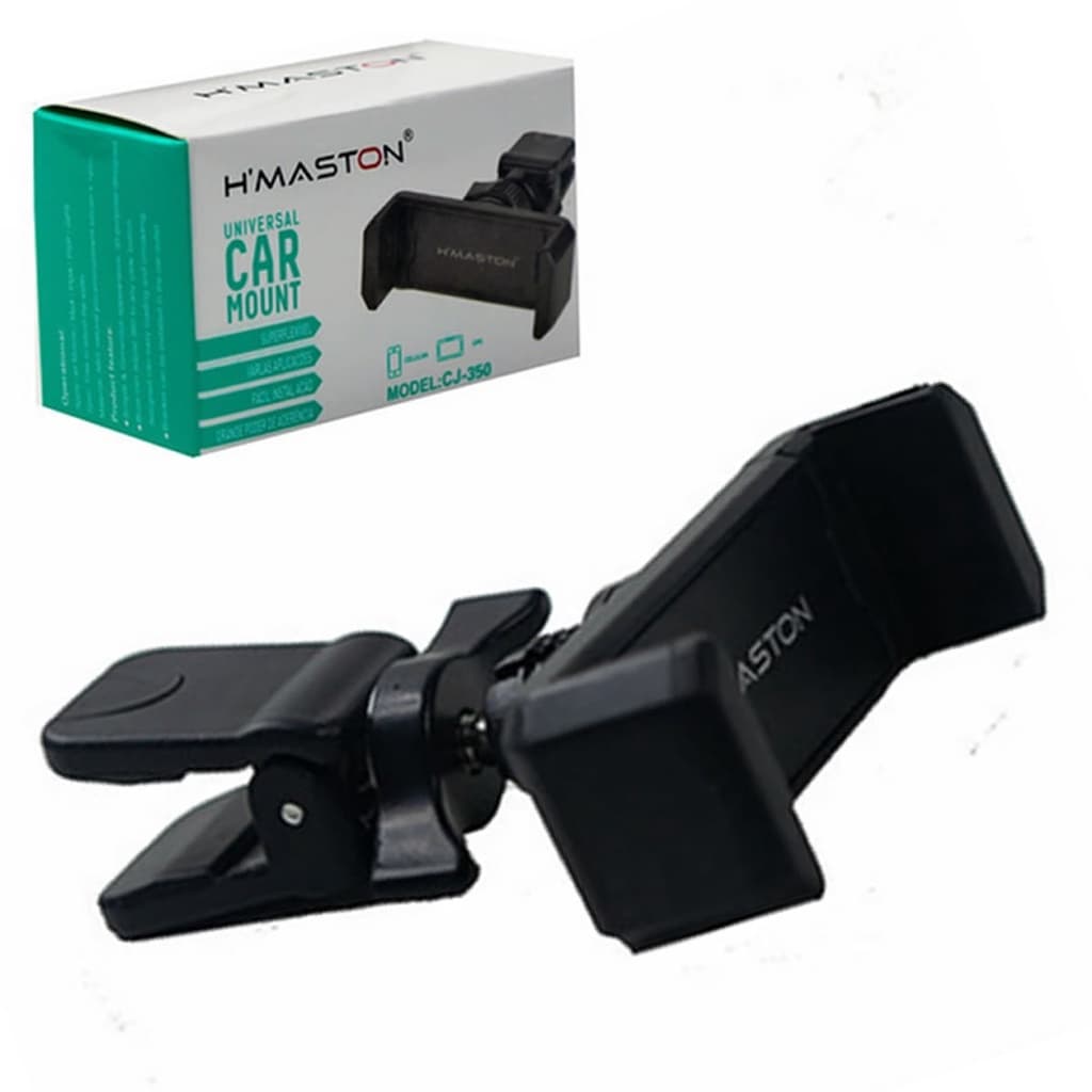 Suporte Celular Gps Veicular Saida de Ar condicionado Grampo Ajustável 360° Hmaston Original CJ-350