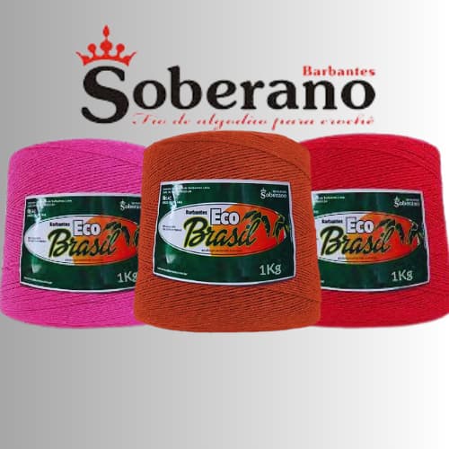 Barbante 1 kg Eco Brasil Fio 6 Para Crochê e Artesanatos tapetes