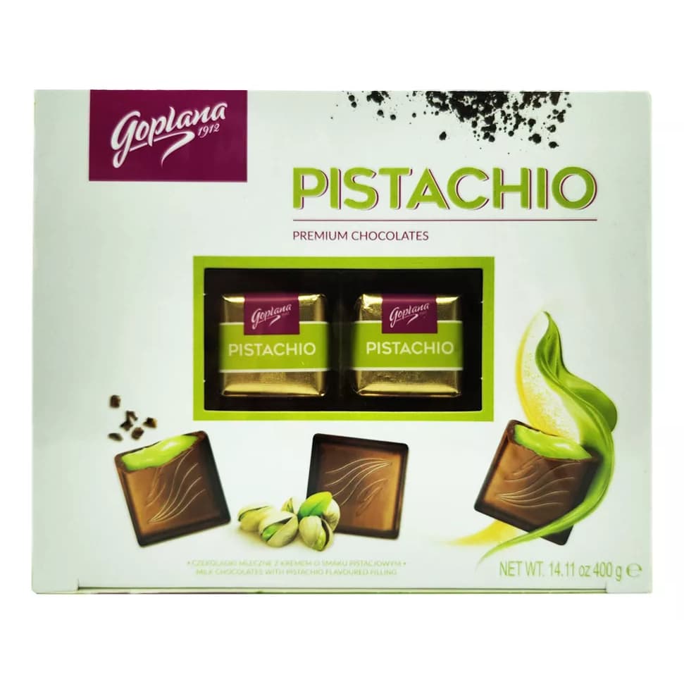 Chocolate Bombom Com Recheio De Pistache Solidanorsc 400g Importado Polônia