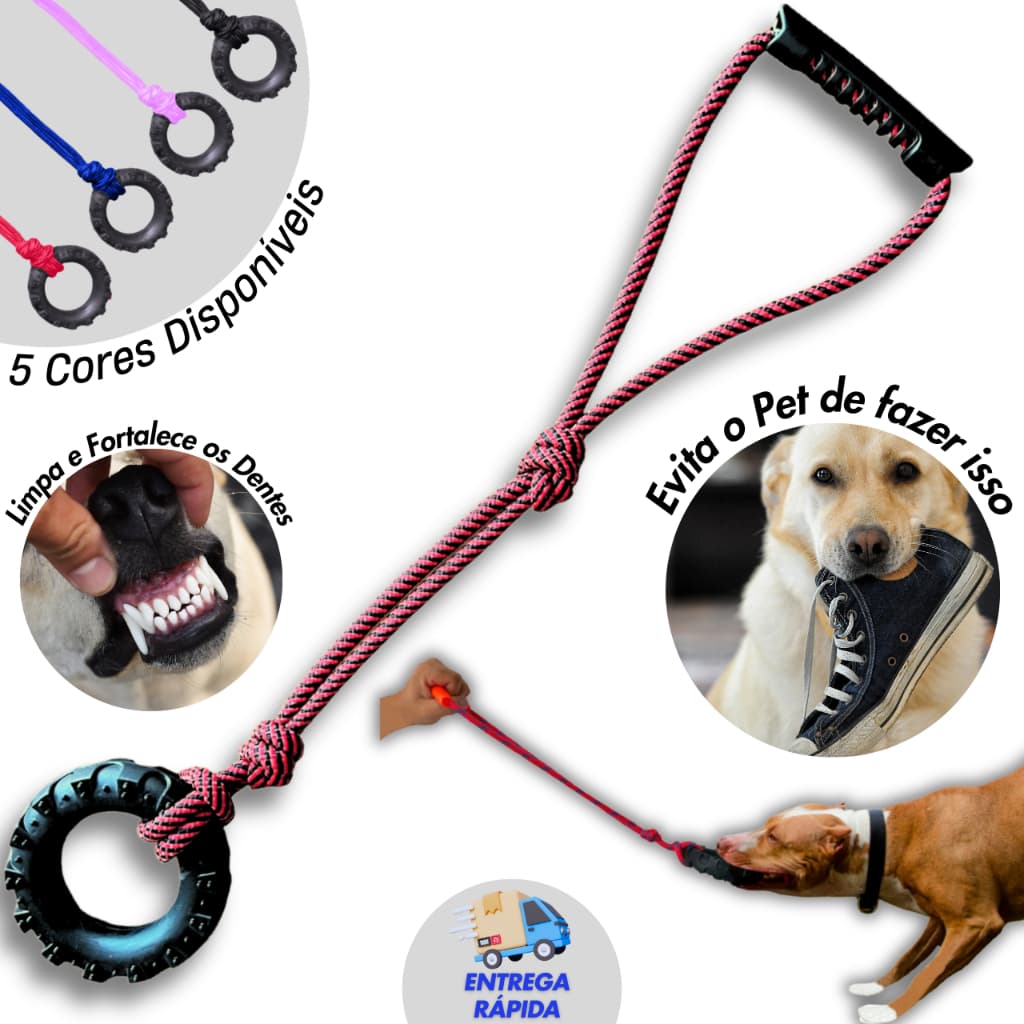 Brinquedo Puxador Resistente com Pneu de Borracha Atóxica Pneu de borracha com puxador e manopla