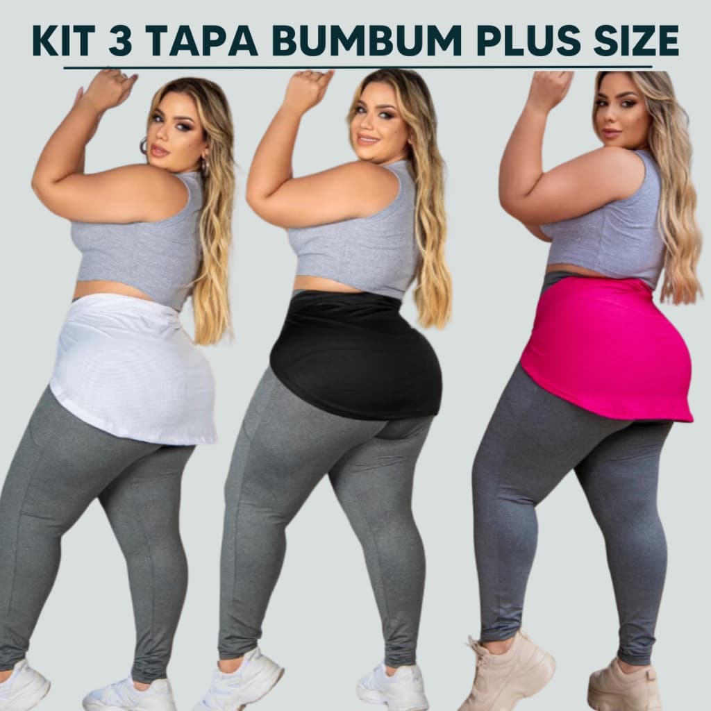 Kit 3 Tapa Bumbum Plus Size G ao G4 Academia Treino Musculação G3 G2 G1 GG fitness