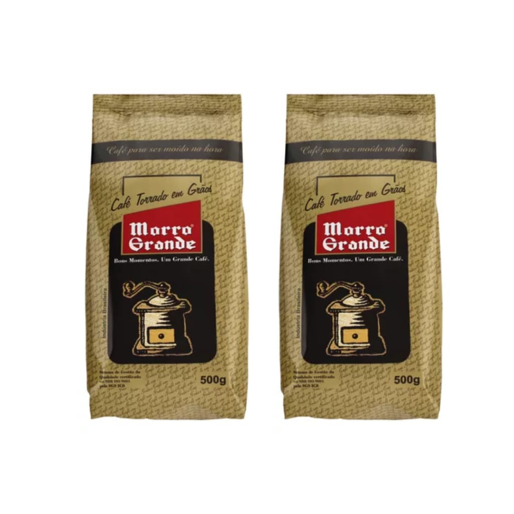 Café em Grãos Torrado Morro Grande, 500g - Kit com 2 unidades