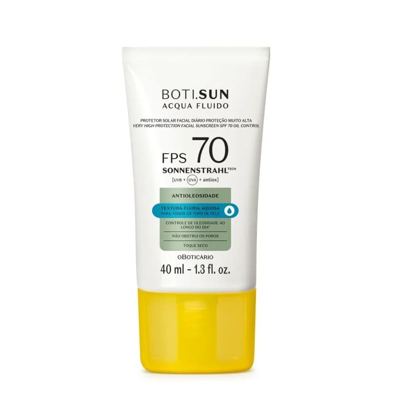 Protetor Solar Facial Antioleosidade FPS70 Boti.Sun Acqua Fluido 40ml