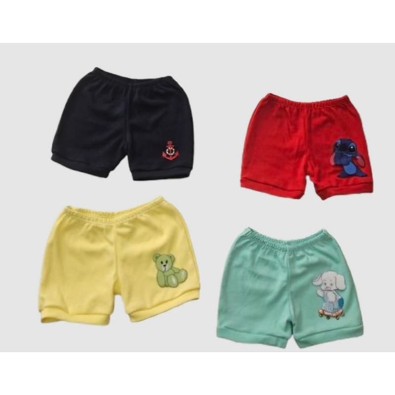 kit 4 shorts malha suedine tapa fraldas estampados p ao gg bebes