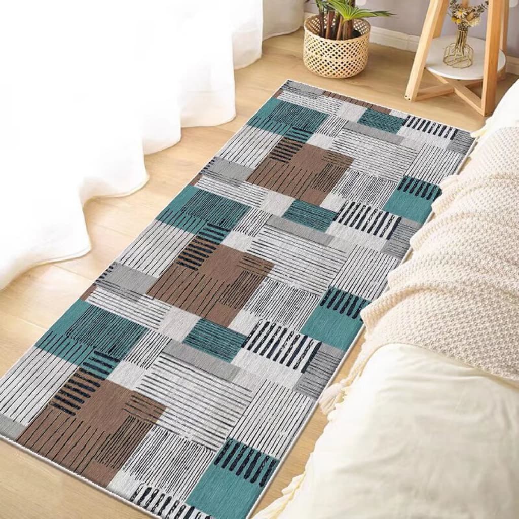 Tapete Passadeira 60*200cm Veludo Cristal Antiderrapante Para Sala Cozinha Corredor Beira de Cama