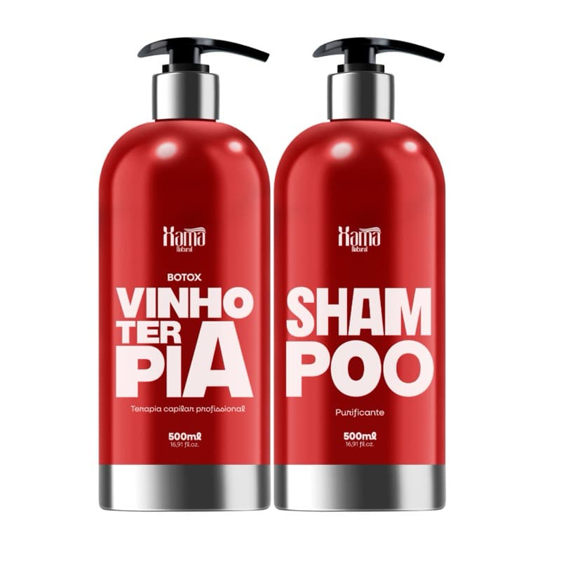 Escova sem formol 2 passos 500ml cada vinhoterapia