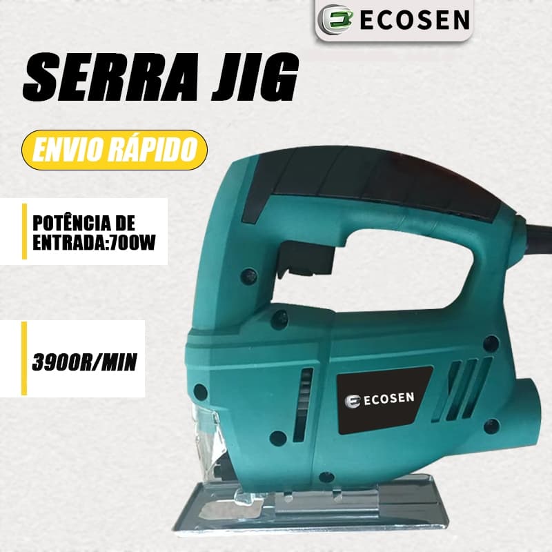 Serra Tico Tico Elétrica 700W Corta Madeira Aço Alumínio com Lâmina Base Ajustável