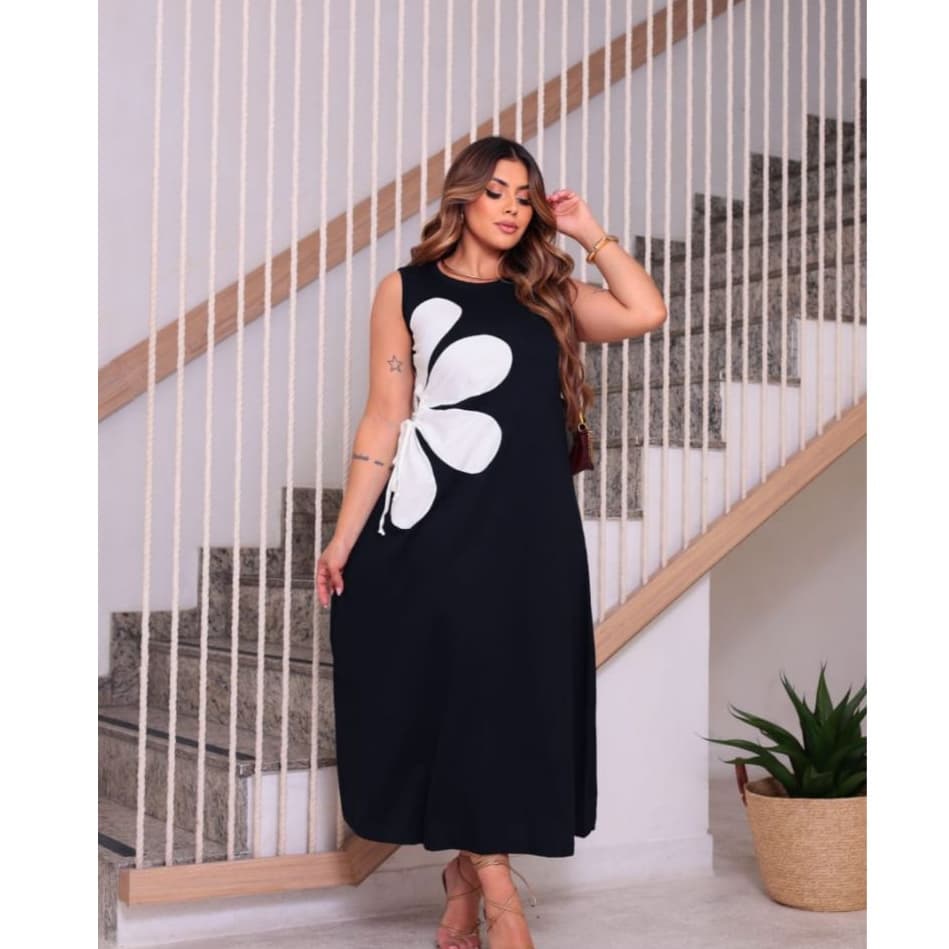 Vestido Feminino Inspiração Flor Mais Vendido Tendência
