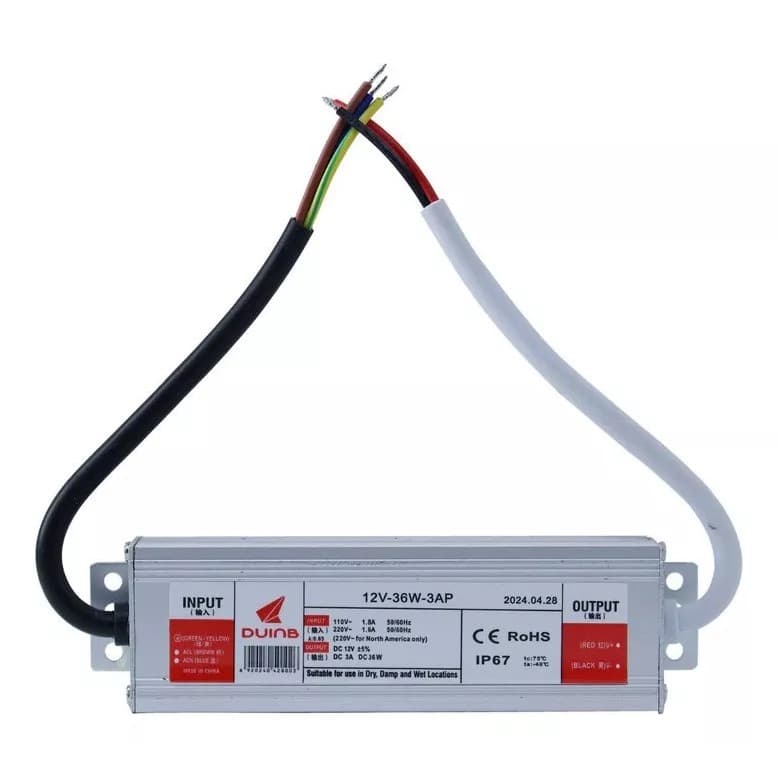 Fonte Blindada Metal A Prova De Água Ip67 12v 3,5,10,15,20,30