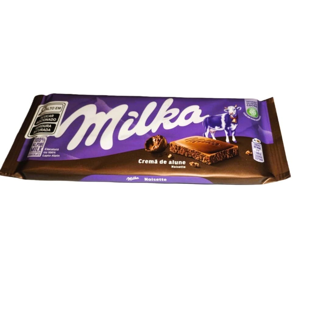 Chocolate Milka Noisette  Creme de Avelãs 100g Importado
