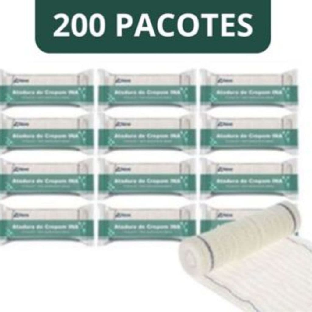 Kit 200 un Faixa Curativo Atadura Crepom Crepe INA 13 Fios Sem Desfiamento Lateral Neve Alta Qualidade Absorção