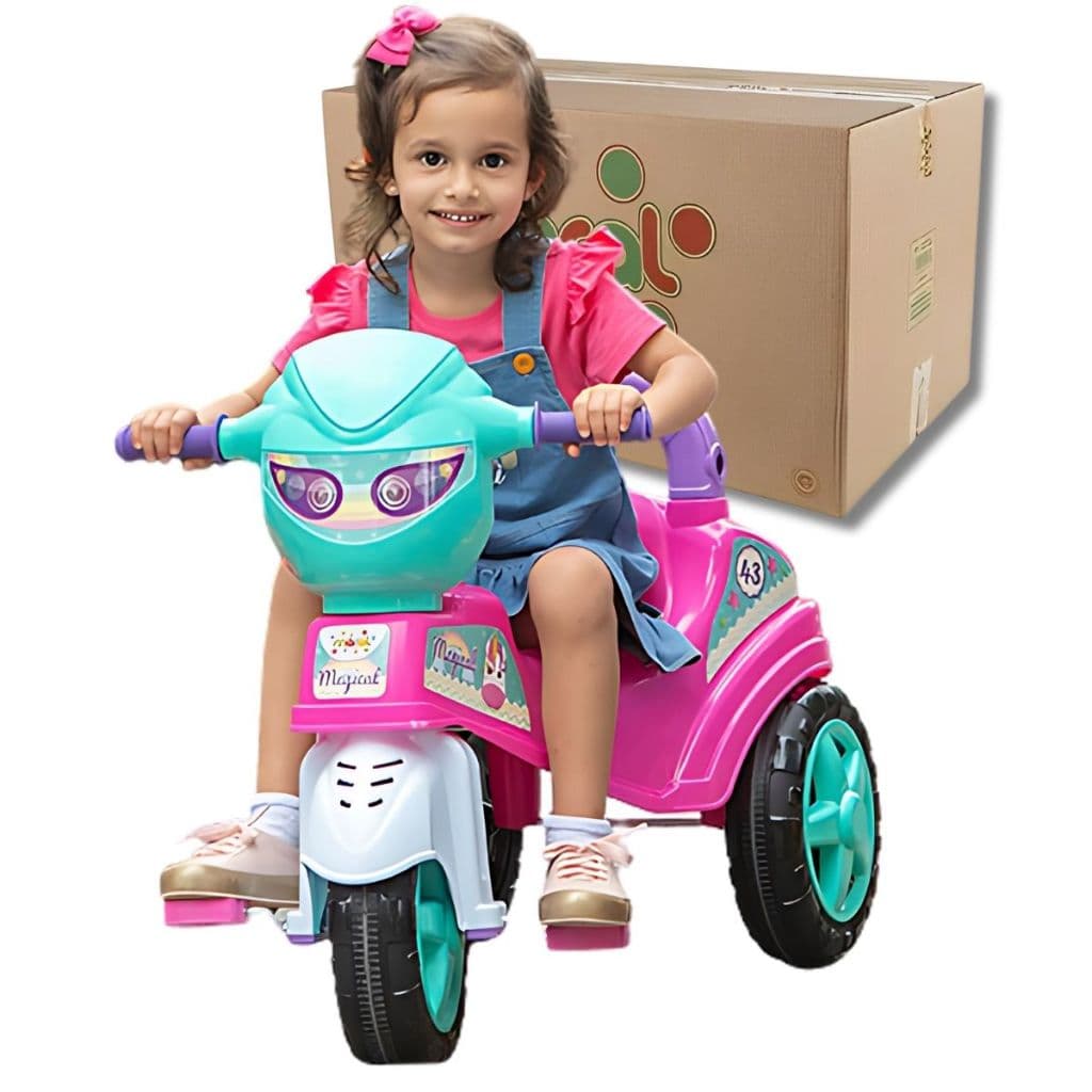 Triciclo Infantil Andador Veiculo Maral Baby City Rosa