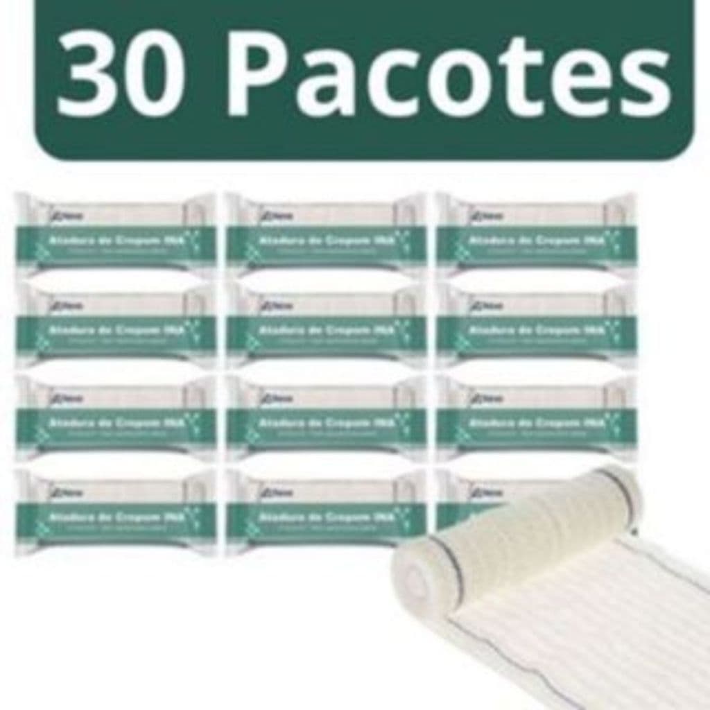 Kit 30 un Faixa Curativo Atadura Crepom Crepe INA 13 Fios Sem Desfiamento Lateral Neve Alta Qualidade Absorção Elástico