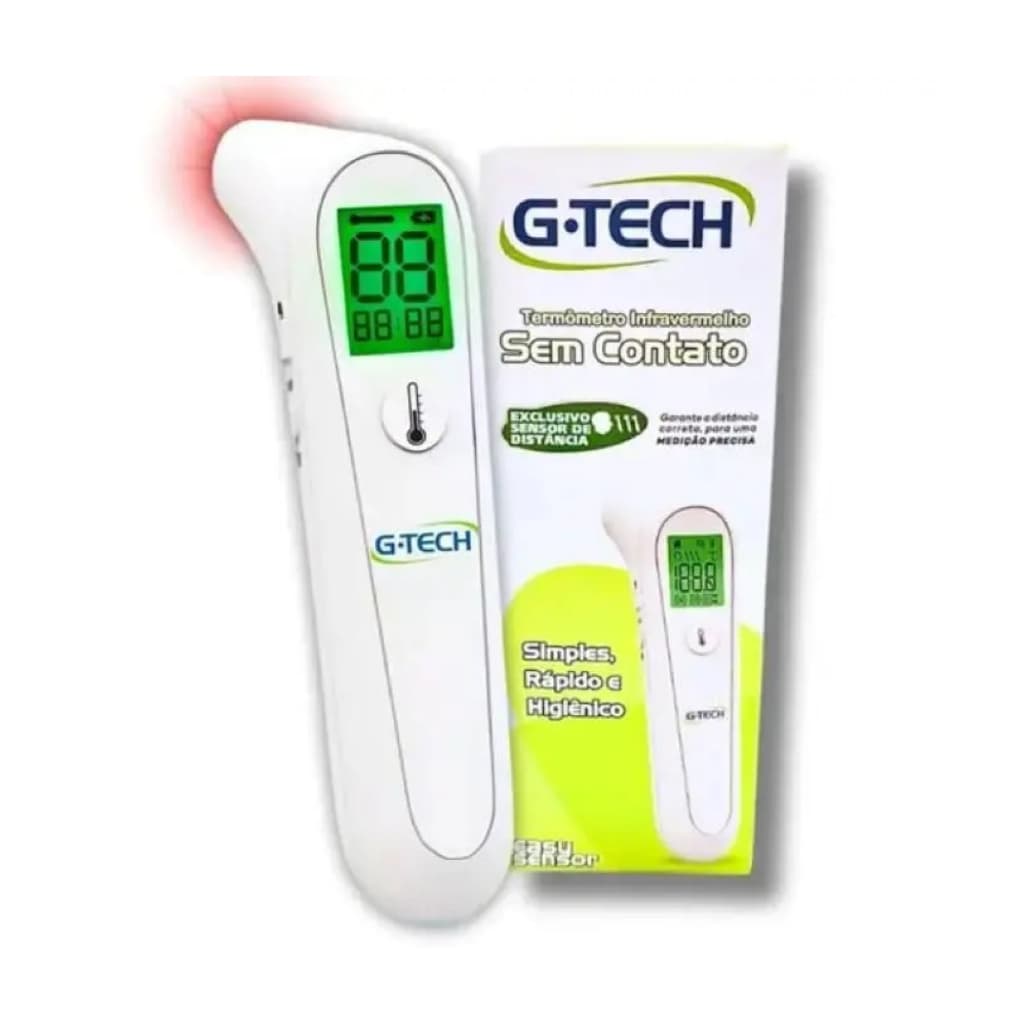 Termômetro Infravermelho De Testa Sem Contato Easy Sensor Digital 2 Em 1 G-TECH TOUCH FREE S/Contato