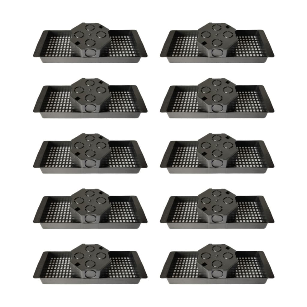 10 Caixa Caixinha De Luz Para Teto Com Suporte Laje 25cm Brascom Preta - Promoção