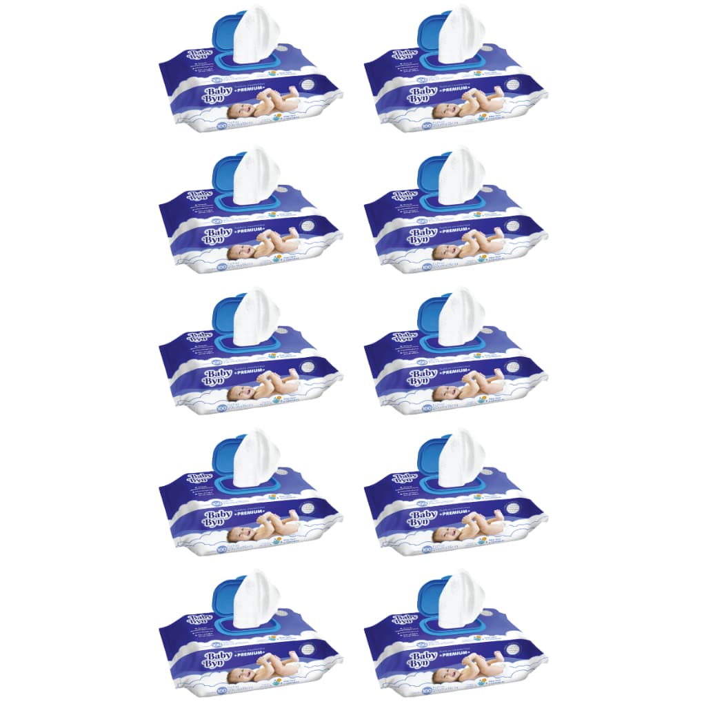 Toalha Umedecida Baby Byn Premium 1000 Folhas (10undX100fls)