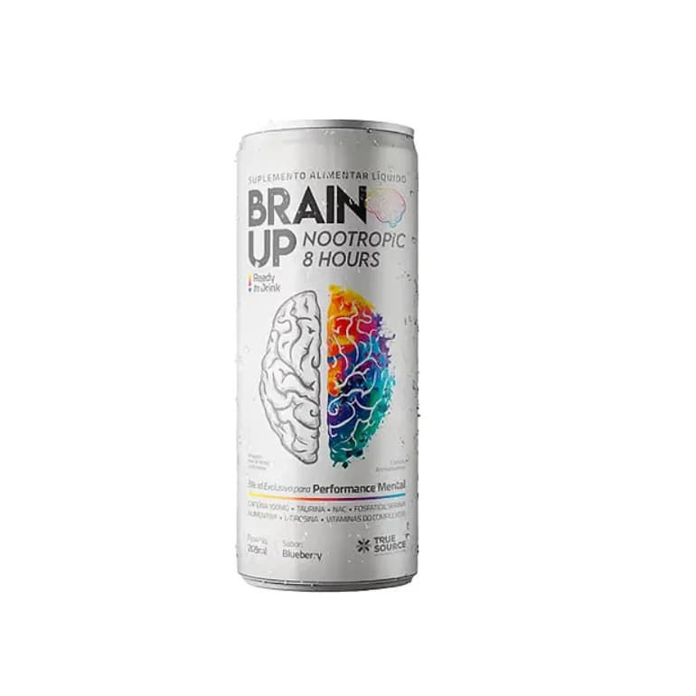 12x Kit True Brain Up Nootrópico Ready to Drink True Source 269ml Blueberry
