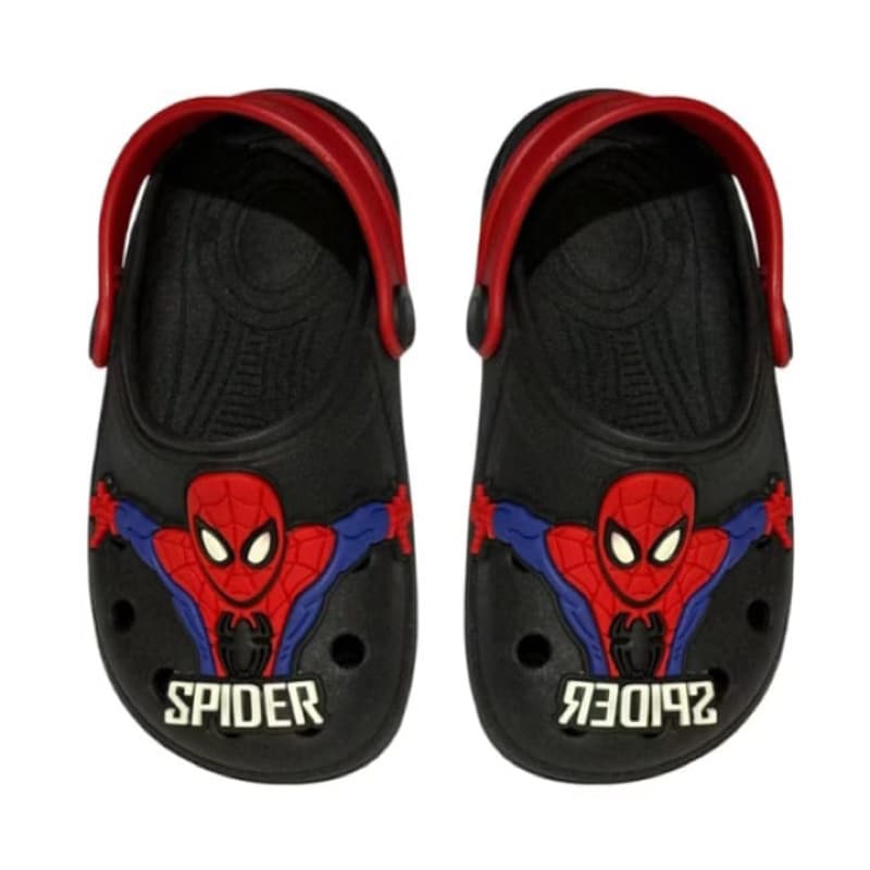 Sandália Infantil Masculino Babuche Para Menino Do homem Aranha Papete Confortável