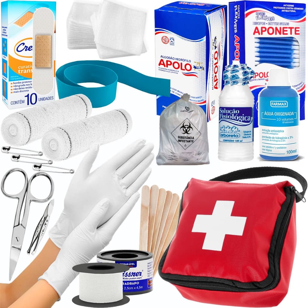 Kit De Primeiros Socorros Sobrevivência Pronto Para Usar Completo Carro Camping Viagem Etc