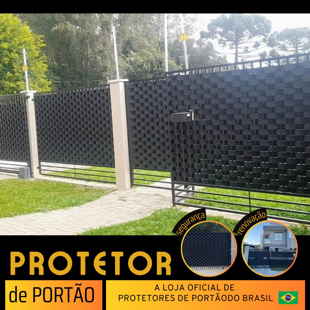 Protetor de Portão com 10 cm de altura [KIT INSTALAÇÃO COMPLETO]