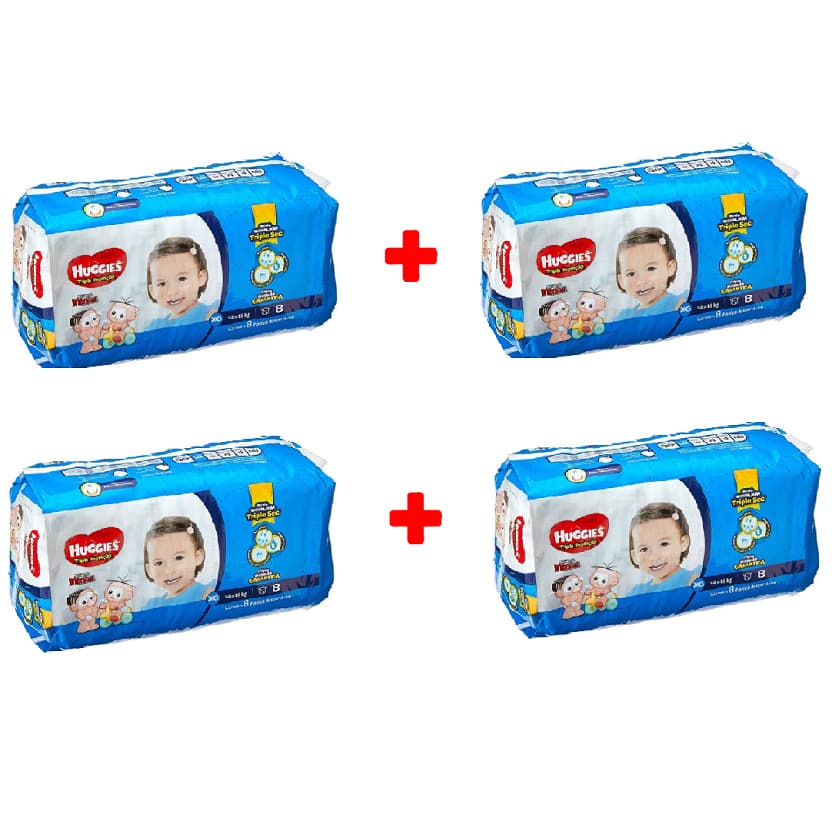 4 Fralda Huggies Tripla Proteção XG 8 Unidades