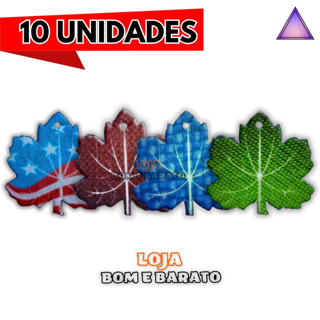Kit 10 ou 5 Unidades Cheirinho Aromatizante de Carro e Ambiente Trevo da sorte / Máscara Insana - Bom e Barato
