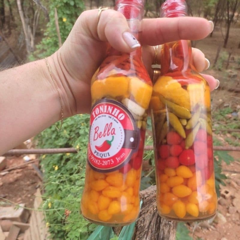 Pimenta Malaqueta,Pimenta Bodinho Malaqueta verde e polpa de Pequi.(Toninho Bella)