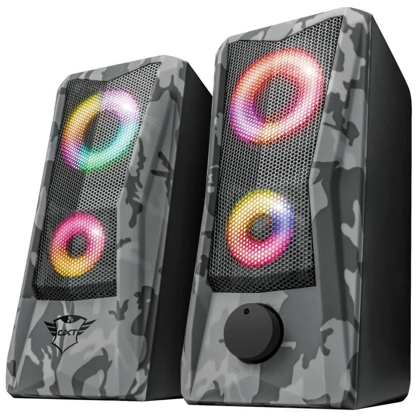 Caixa de Som Gamer Slayer G500 Efeitos LED RGB Com Controle De Volume Computador Pc Notebook Potente