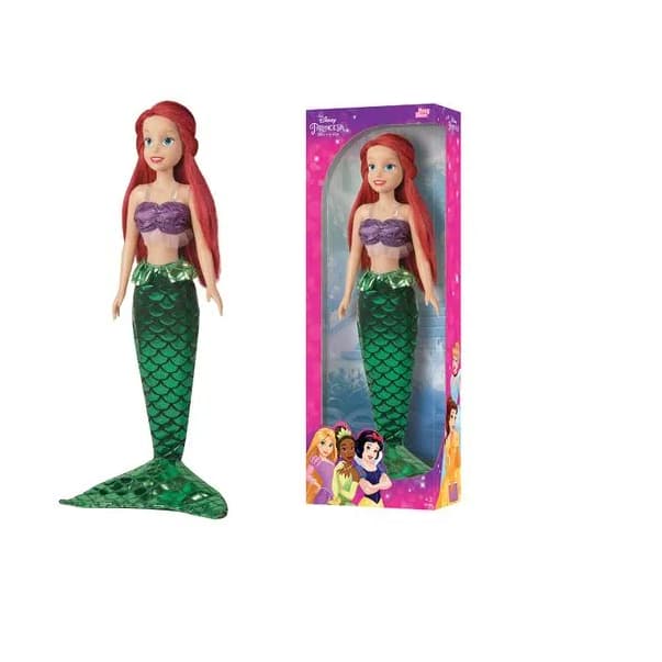Boneca Ariel Pequena Sereia Mini My Size Princesa Disney 55cm Babybrink Articulada Infantil