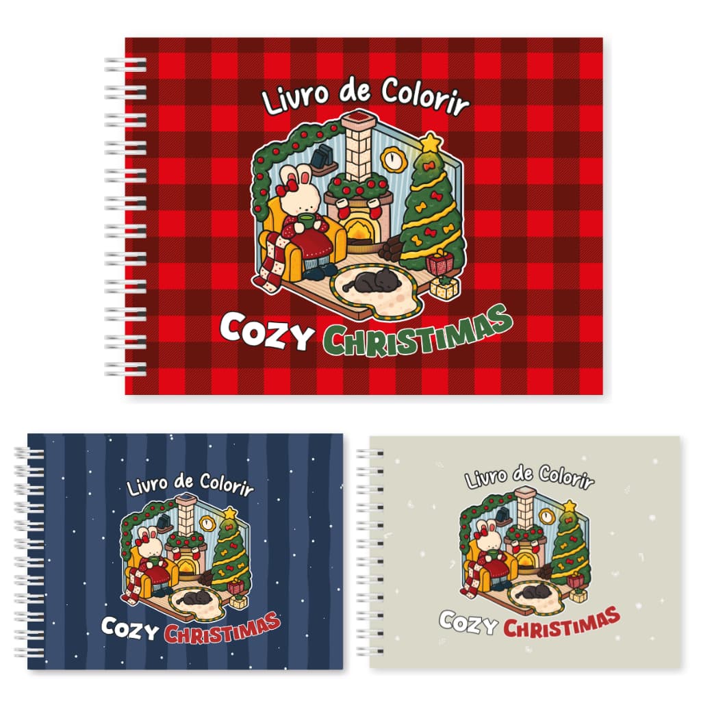 Livro para Colorir Volume 2 Natal 100 Folhas de 180 Gramatura Cozy Christimas ComfyDays
