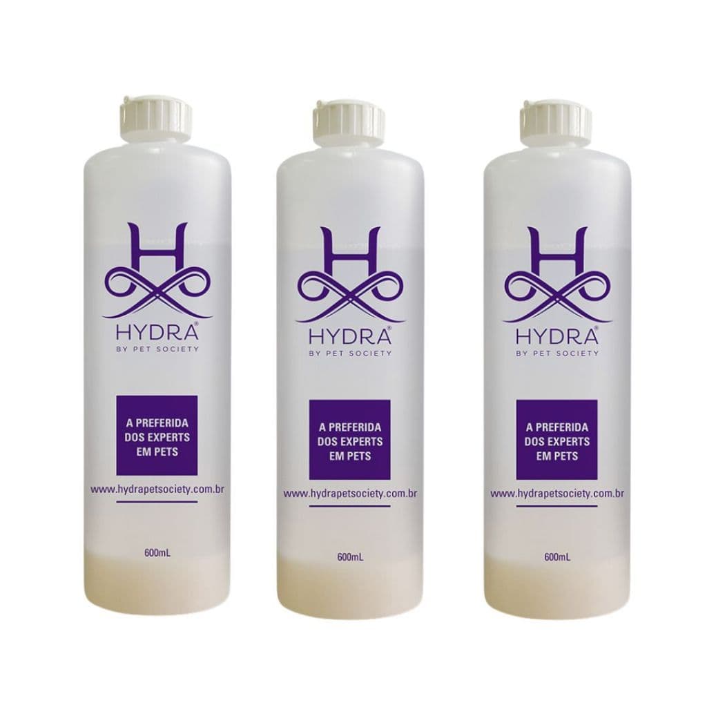 Kit Frasco Diluidor Para Shampoo Pet Hydra Groomers (600mL) 3 Un.