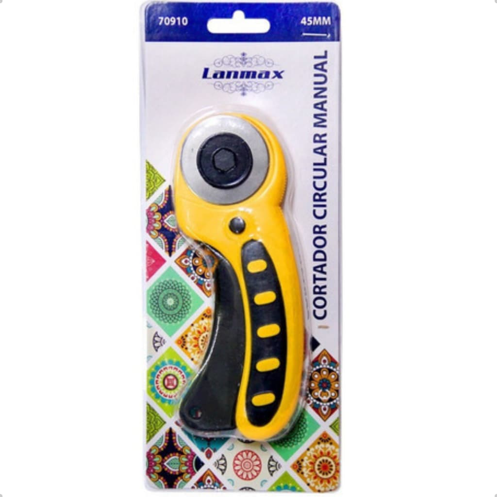 Cortador Circular Tecido Patchwork 45mm Manual Corte Profissional Com Trava de Segurança