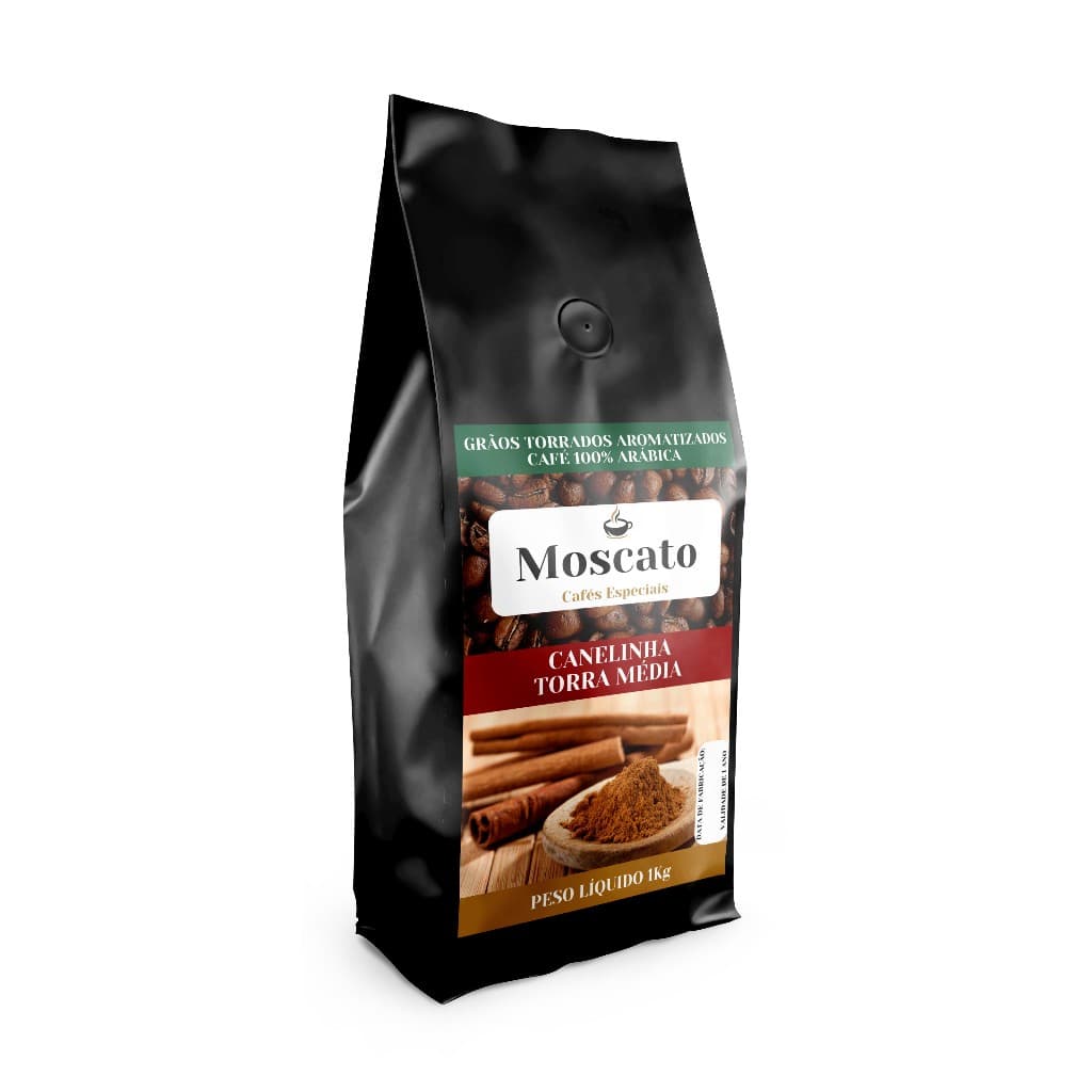 Café em Grãos Arábica Gourmet Aromatizado Canela /TORRA MÉDIA