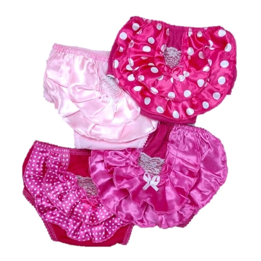 Kit 10 Calcinha Infantil Bunda Rica Bebê Tapa Fralda Algodão