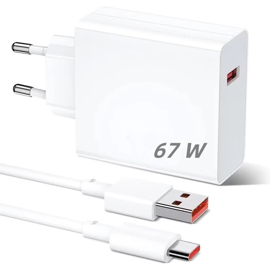 Kit2 Carregador rápido de 67W Ultra    +   Cabo Tipo C Turbo