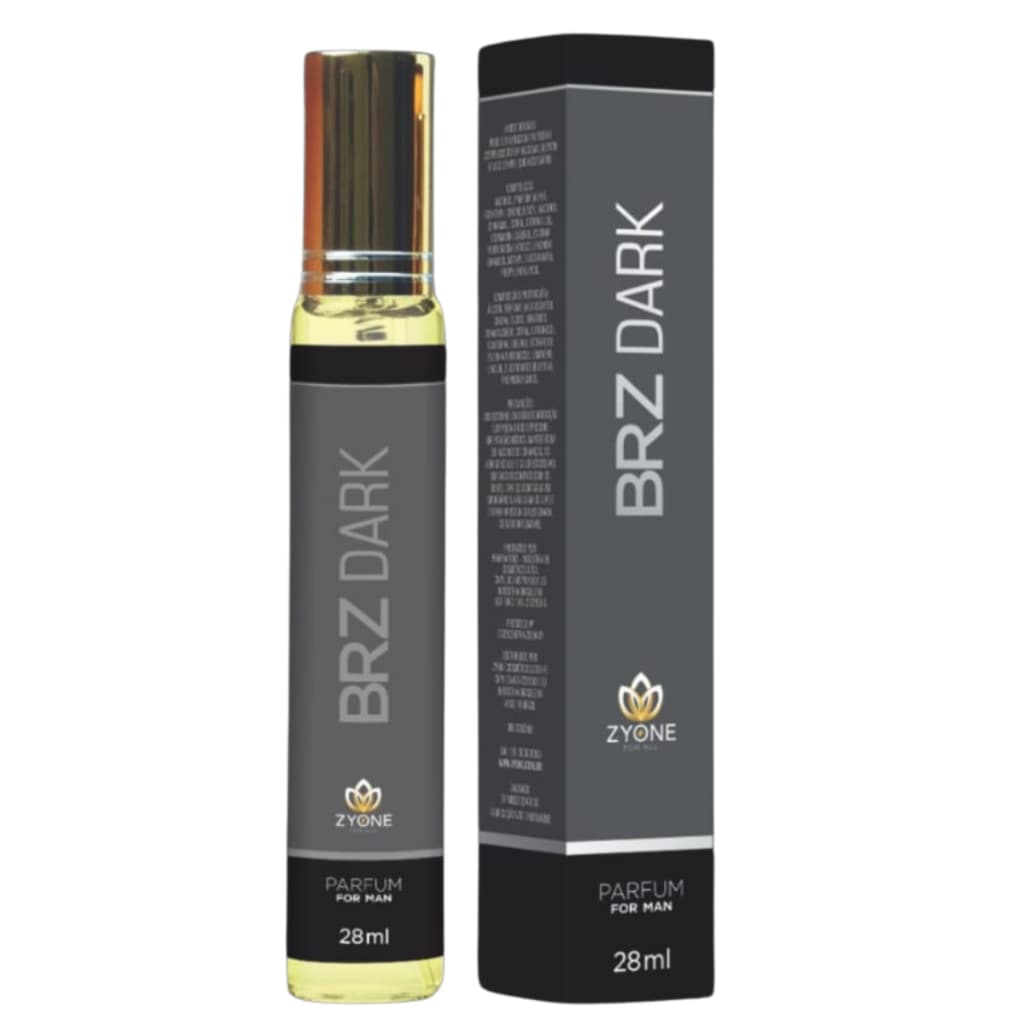 Perfume Masculino Brz Dark Zyone 28ml - Perfume Amadeirado Suave - Alta Fixação