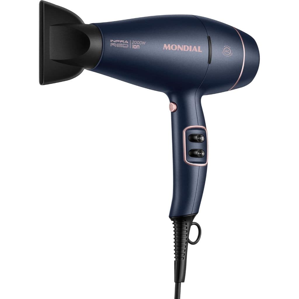 Secador de Cabelo Mondial Profissional InfraRed Íon 2000W