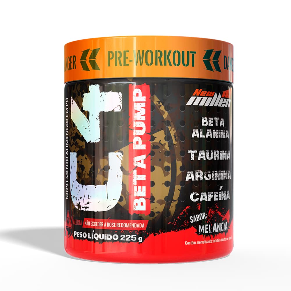 New Millen C4 Beta Pump Pre Workout Pote 225g (Pré Treino com Cafeína, Beta Alanina e Arginina)