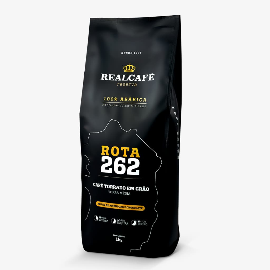 Café Especial Realcafé Reserva Rota 262 | Torrado em Grãos | 1KG | 100% Arábica | Torra Média a Intensa| Pontuação 86,00