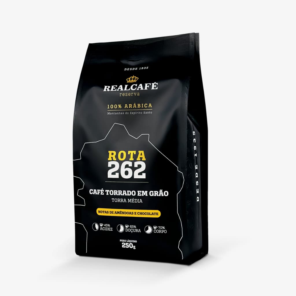 Café Especial Realcafé Reserva Rota 262 | Torrado em Grãos | 250G | 100% Arábica | Torra Média a Intensa| Pontuação 86,0