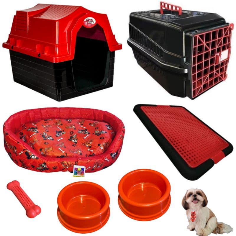 Kit Para Cachorro Completo  Cama Pet Porte Médio N2