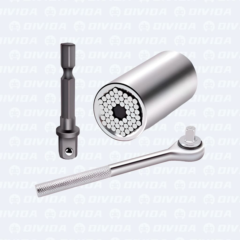 Soquete Universal Autoajustável, Aço Liga, Adaptador para Furadeira e Parafusadeira Reparos