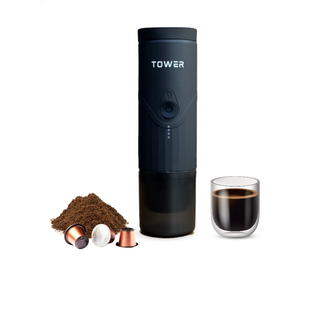 Cafeteira Eletrica Portatil Tower Esquenta Água Café Expresso 80ml