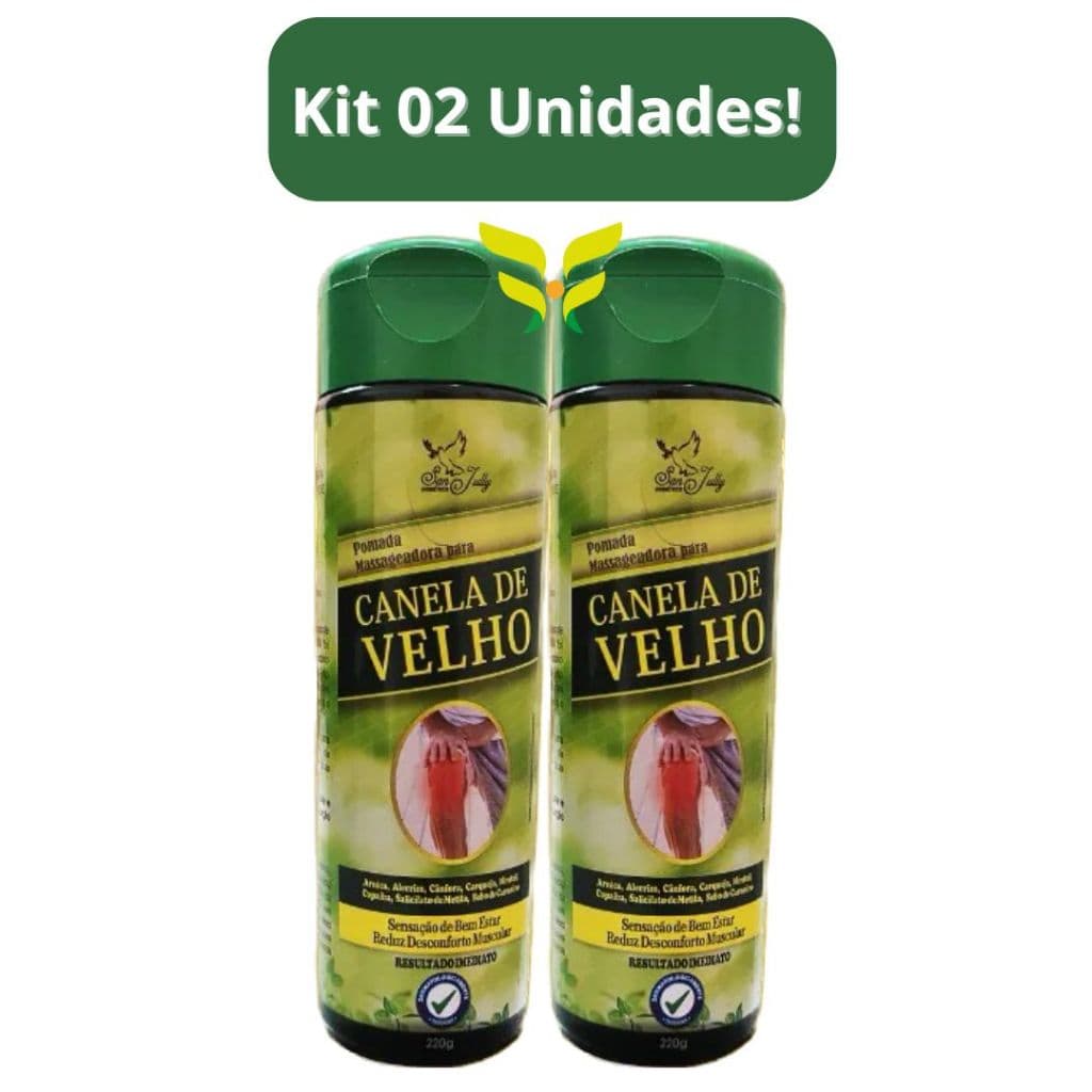 Kit 2 Unidades: Pomada Massageadora Canela de Velho 220g - San Jully