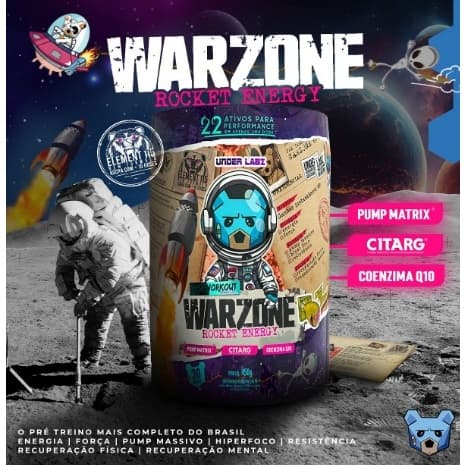 WARZONE ROCKET ENERGY Pré treino 450g Under labz